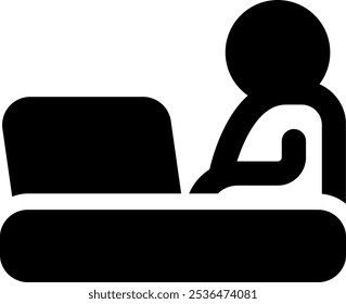 IU trabalho Ilustração de ícone de vetor. Estilo de Glifo