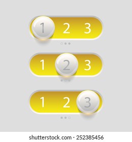 Ui yellow sliders design.