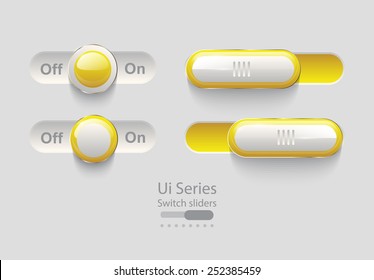 Ui yellow sliders design.