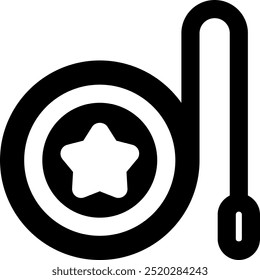 UI yoyo Vector Icon Illustration. Glyph Style