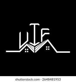 Diseño de logotipo de la UIF Real State, logotipo simple y moderno de la UIF. Diseño de alfabeto de lujo UIF  