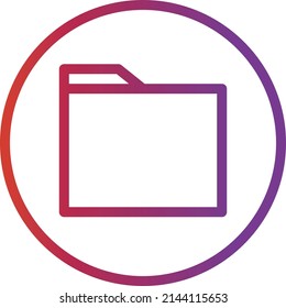 UIfolder document icon or illustration vector graphic with outline style, rounded, circle, purple, red. suitable for ui, ux, web, and applications.