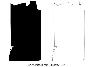 Condado de Uintah, Estado de Utah (condado de los Estados Unidos, Estados Unidos de América, Estados Unidos, EE.UU., EE.UU.) mapa de ilustración vectorial, dibujo de garabatos mapa de Uintah