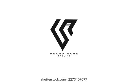 UIR, UCR, CUR, UR, CR, RC, RU, Abstract initial monogram letter alphabet logo design