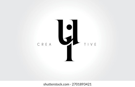 UIui Elegant Serif Monogram Logo – Luxury Lowercase Typographic Lettermark for Modern Branding