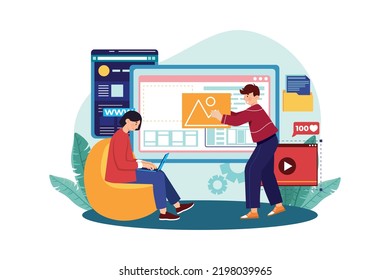 UIUX Designer Illustration concept on white background