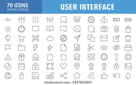 uiux icon. user interface icon set collection.