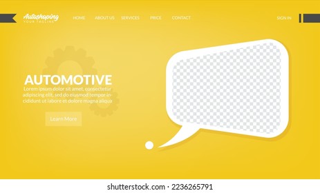 UI-UX TEMPLATE DESIGN FOR AUTOMOTIVE WEBSITE ON YELLOW COLOR BASE