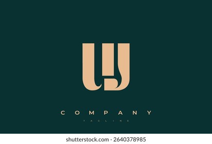 UJ Abstract Geometric Logo Design. Modern and elegant logo design with simplistic typography elements, showcasing branding excellence.