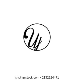 UJ circle feminine concept initial logo best for beauty and fashion