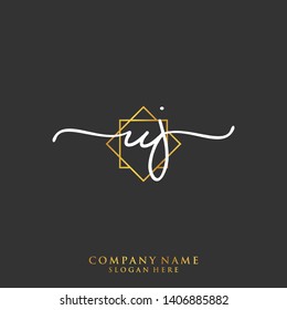 UJ Initial handwriting logo template