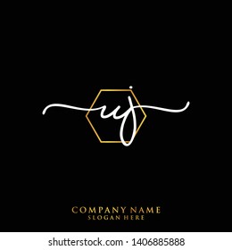 UJ Initial handwriting logo template
