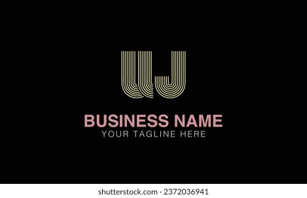 UJ initial logo | initial based abstract modern minimal creative logo, vector template image. luxury logotype , real estate homie . typography . initials 