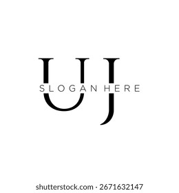UJ anfängliches Monogramm-Logo mit Business-Design