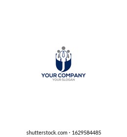 UJ Job Logo Design Vector