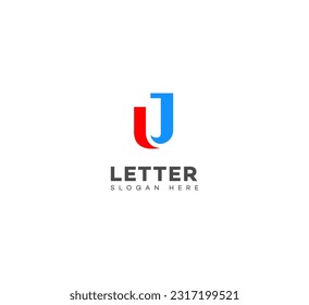 UJ, JU letter modern branding logo