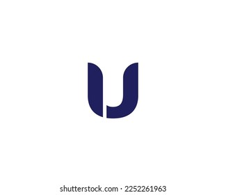 UJ JU logo design vector template