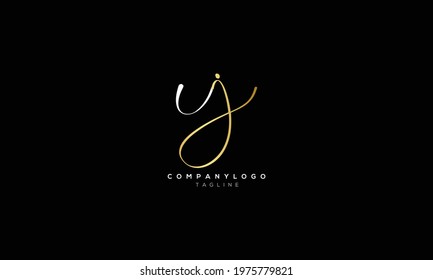 UJ JU U AND J Abstract initial monogram letter alphabet logo design