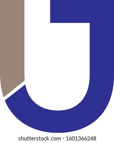 UJ Letter Logo Design Template  - Vector