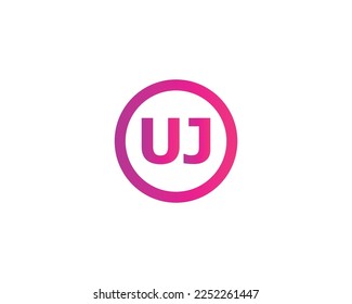UJ Logo design vector template