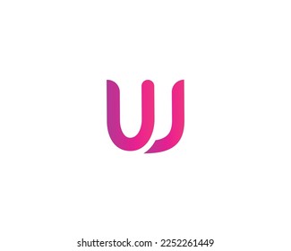 UJ Logo design vector template