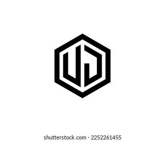 UJ Logo design vector template