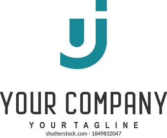 UJ or UJJ iinitial logo for business