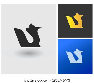 UJ US UP initial based Logo Design in Gradient Colors Creative Modern zoo, animal, bird company logo Luxury Peacock Shape with Letters Vector Icon Logo idea Illustration