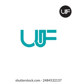 Diseño de monograma de letra de logotipo UJF