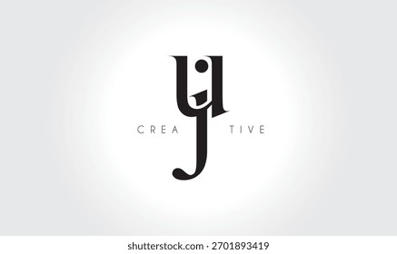 UJuj Elegant Serif Monogram Logo – Luxury Lowercase Typographic Lettermark for Modern Branding
