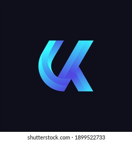 Diseño del logotipo de resumen del Reino Unido | Concepto creativo de diseño de logotipos de empresas modernos en el Reino Unido | Plantilla de vectores con logotipo del Reino Unido