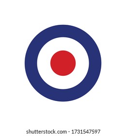 UK air force roundel. Military symbol. Vector Illustration