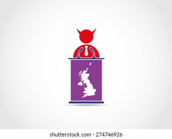 UK Britain Evil Bad Corrupt Politician Speech Campaign