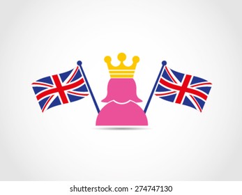 UK Britain Queen Flags