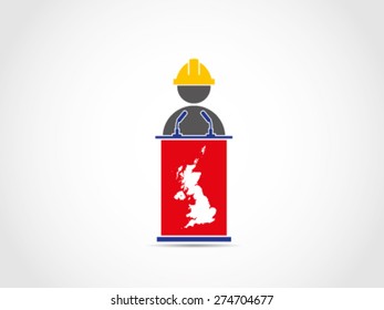 UK Britain Technical Engineer Presentation Instruction Speech Podium