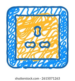uk british socket doodle icon sketch vector. uk british socket sign. isolated symbol illustration