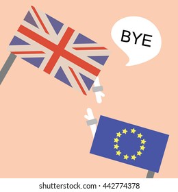 UK BYE EU Flag