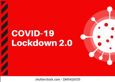 UK Covid-19 Lockdown 2.0 Vector Illustration