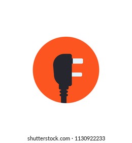 Uk Electric Plug, Vector Icon In Flat Style