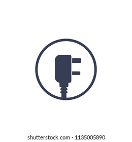 Uk Electric Power Plug, Vector Icon