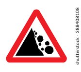 UK Falling Rocks or Debris Road Sign