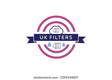 Uk filters  logo design motivational template. typography Vectors graphic retro-vintage print items. for poster, banner, t-shirt design.