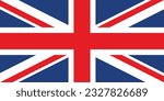 UK flag. British flag. Flag icon. Standard color. Standard size. A rectangular flag. Computer illustration. Digital illustration. Vector illustration.
