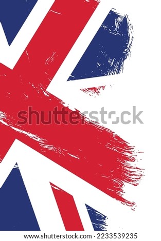 UK flag with brush paint textured isolated  on png or transparent  background,Symbols of United Kingdom,Great Britain , template for banner,card,advertising ,promote,ads, web design, magazine,vector