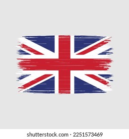 UK Flag Brush Vector Illustration