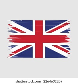 UK Flag Brush Vector Illustration