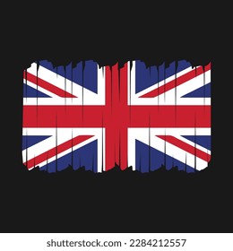 UK Flag Brush Vector Illustration
