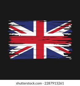 Ilustración del vector de pincel de bandera del Reino Unido