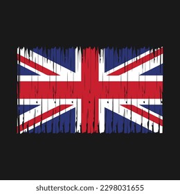 UK Flag Brush Vector Illustration