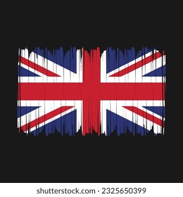 UK Flag Brush Vektor Illustration
